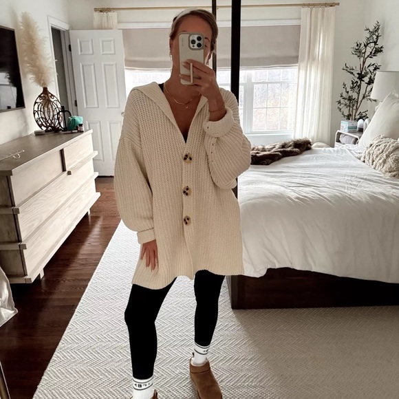 Free People Swim Too Deep Cardigan in Cabernet - Picture 4 of 7